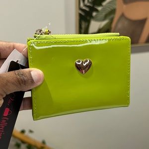 Lime Green Zippered Wallet